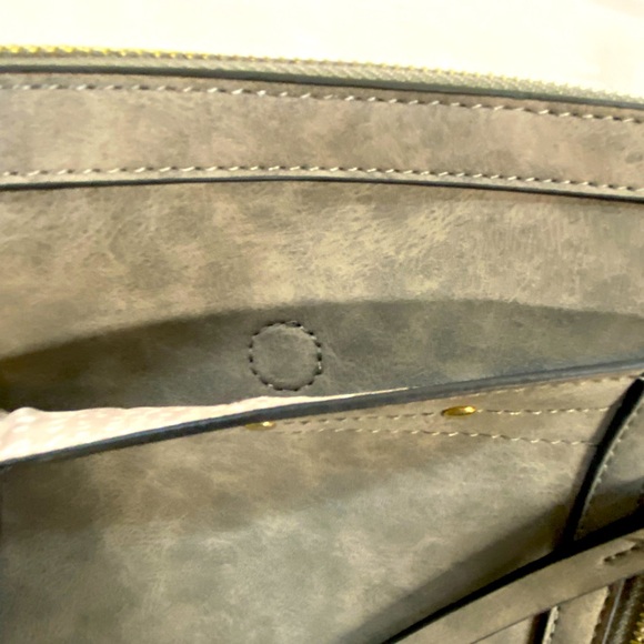 Gray Suede Shoulder Bag - Picture 3 of 5